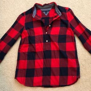 Tommy Hilfiger Half-Button Up Flannel